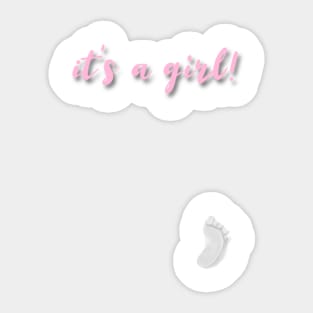 Baby girl footprints Sticker